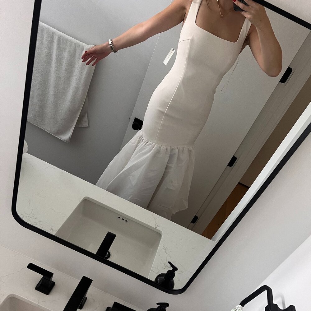 Anthropology Square Neck Trumpet Maxi Dress - image 1